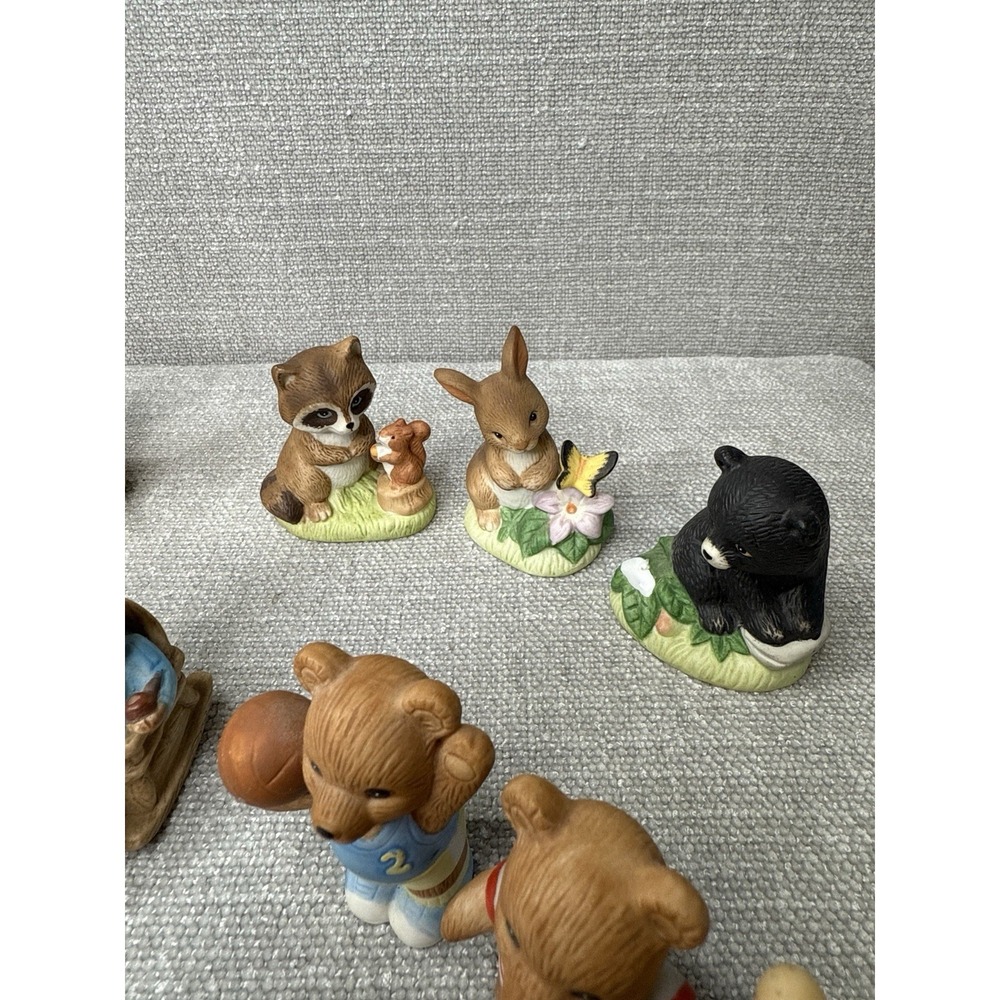 Homco Porcelain Teddy Bear Figurines 14 Piece Lot - Picture 4 of 11
